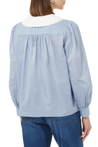 Lila Blouse with Collar